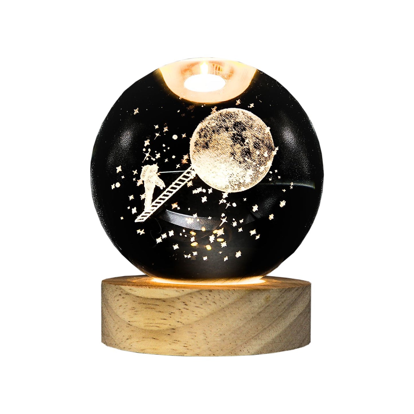 Lampara Bola De Cristal LED Astronauta