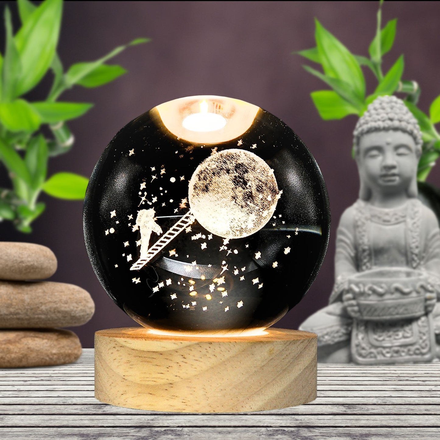 Lampara Bola De Cristal LED Astronauta