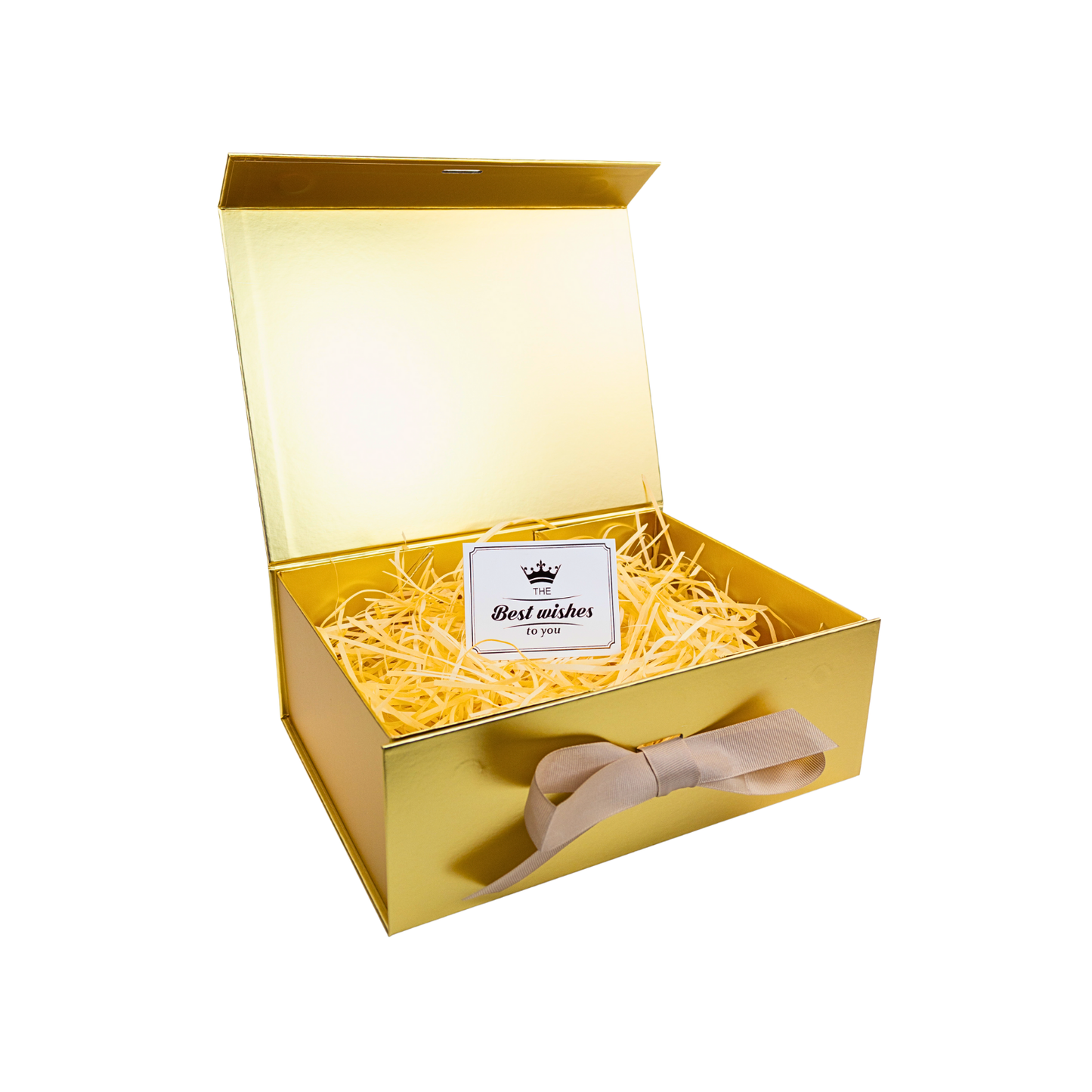 Gift Box Caja Para Regalos Dorada Tamaño L