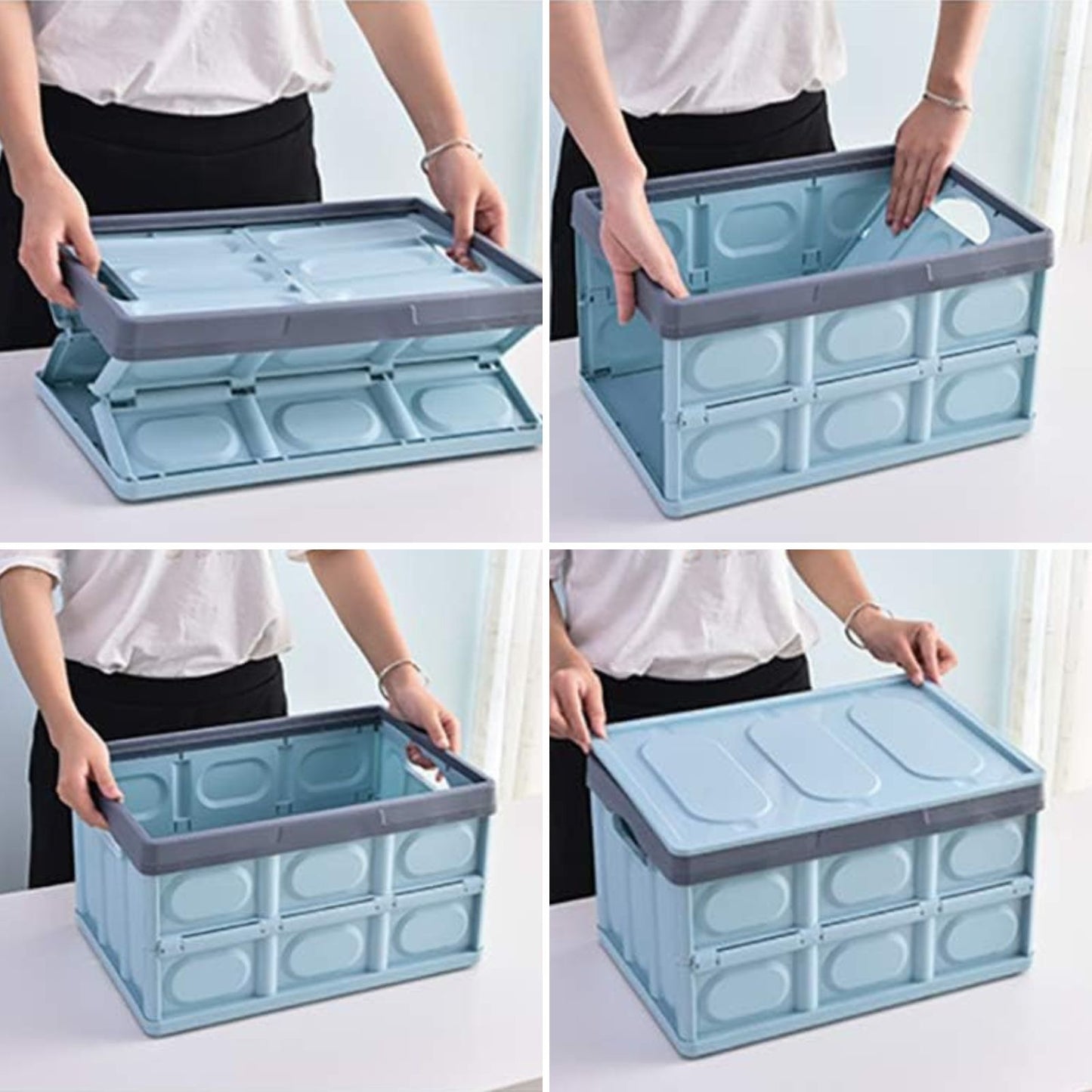 Caja Organizadora Plegable 30 Litros Azul