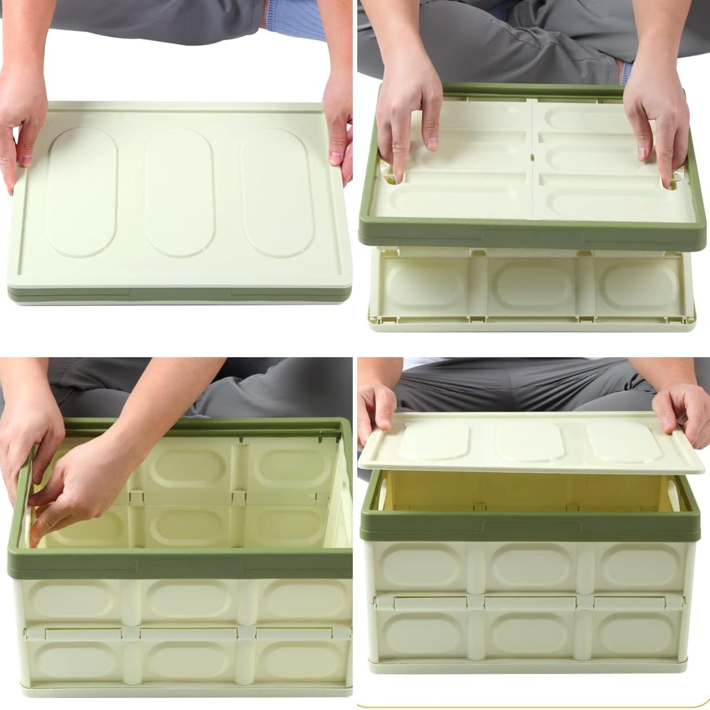 Caja Organizadora Plegable 30 Litros Verde