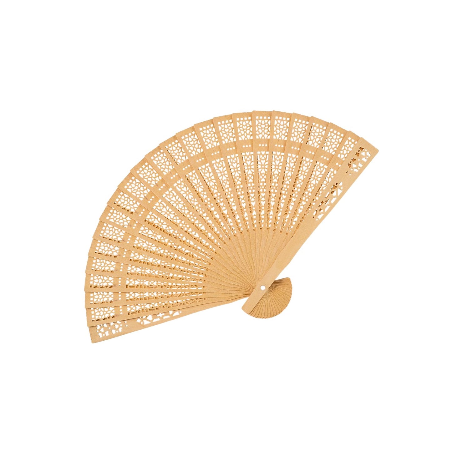 Abanico de Madera Plegable Diseño Colmena
