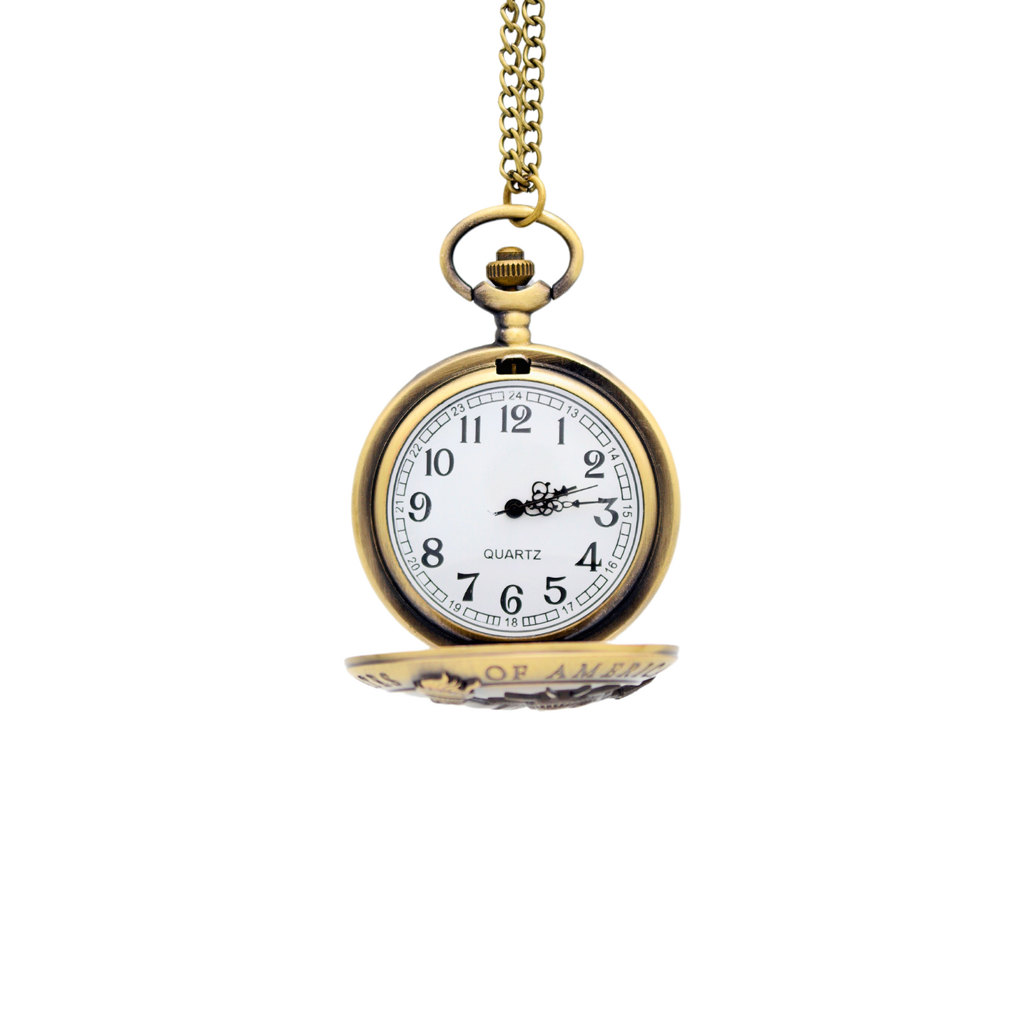 Reloj De Bolsillo Metálico Retro Estatua Libertad