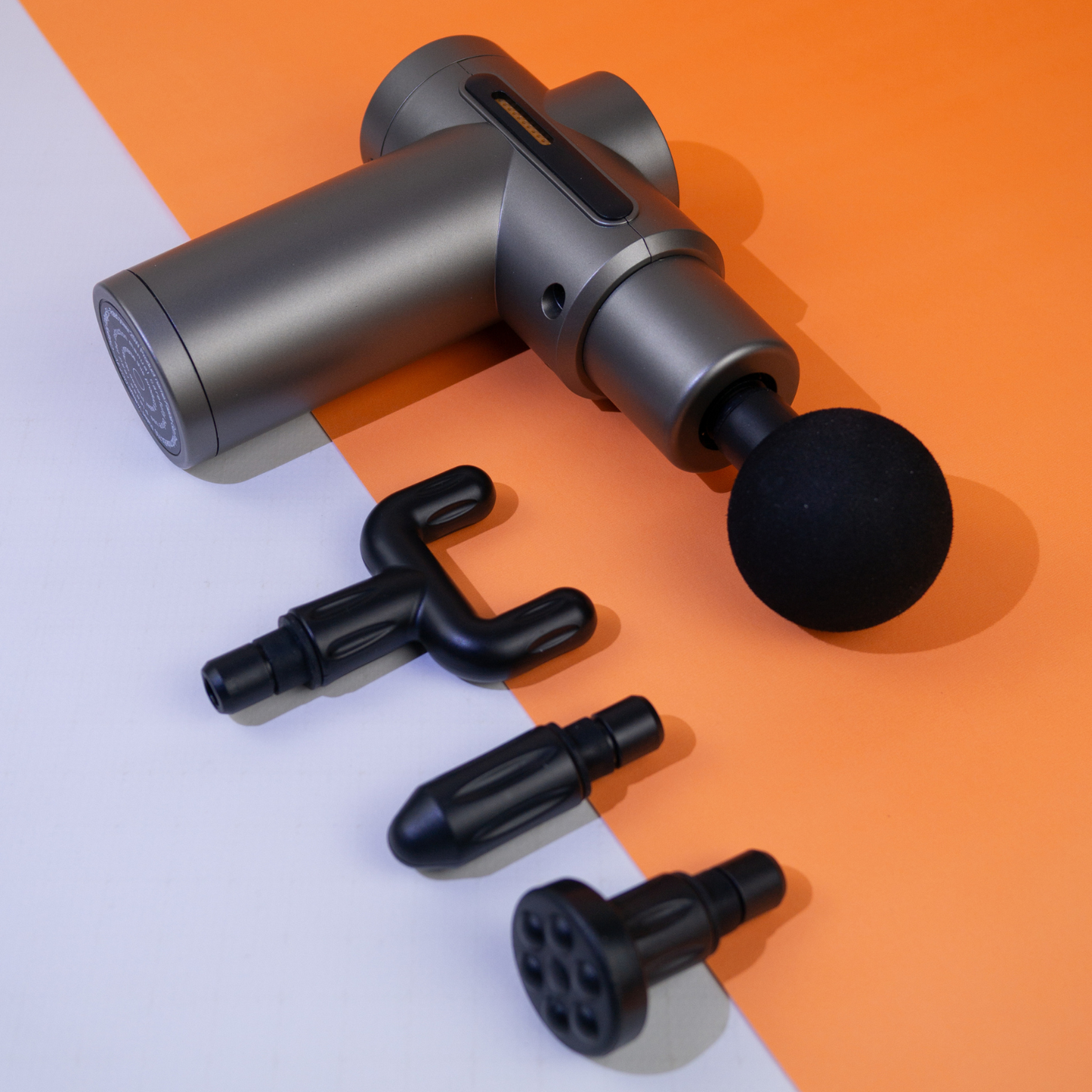 Masajeador Muscular Pistola Masaje Miofascial Gris