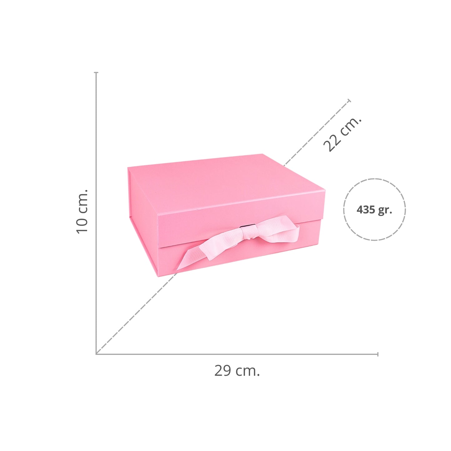 Gift Box Caja Para Regalos Con Tapa Premium Tamaño L Rosa