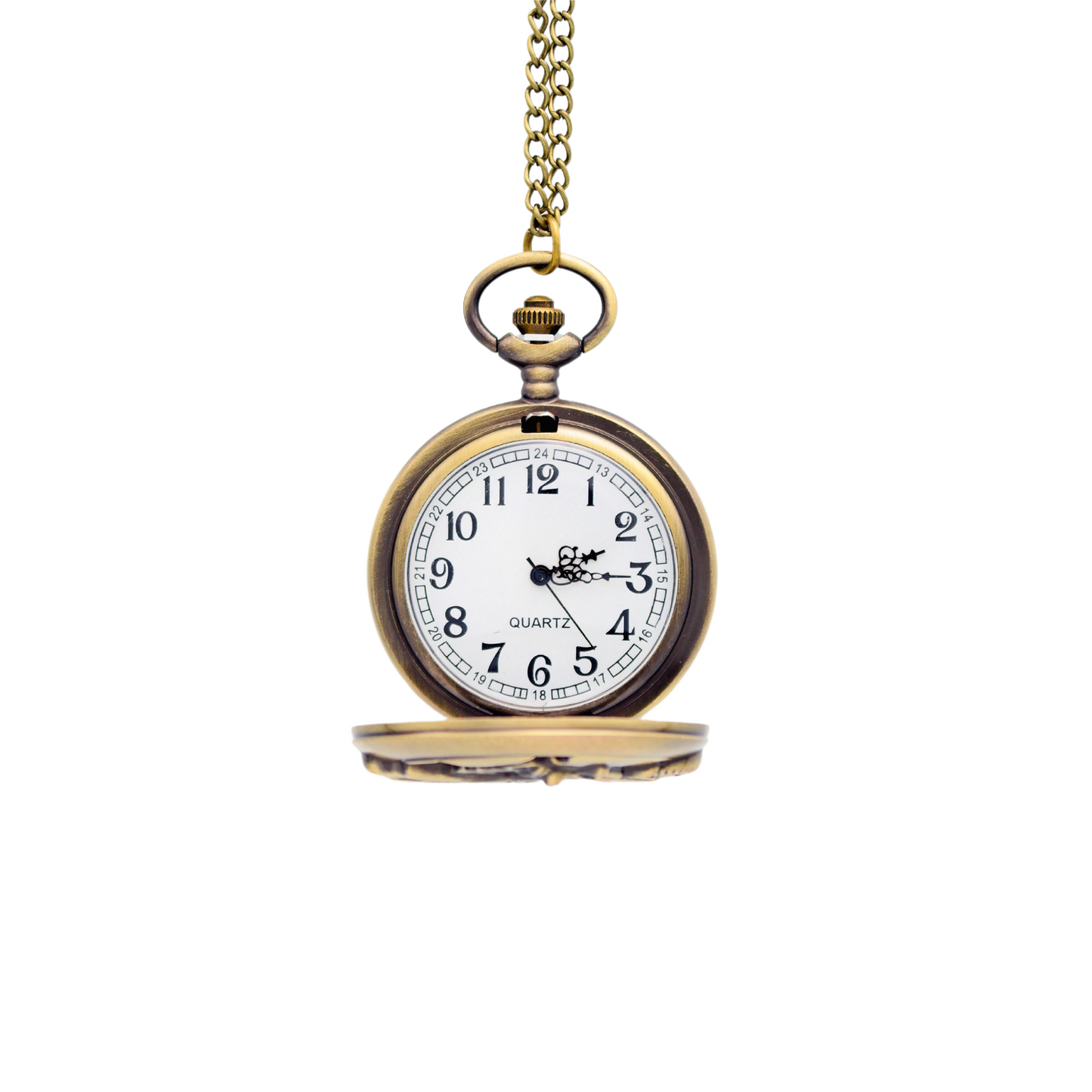 Reloj De Bolsillo Metálico Retro Motocicleta