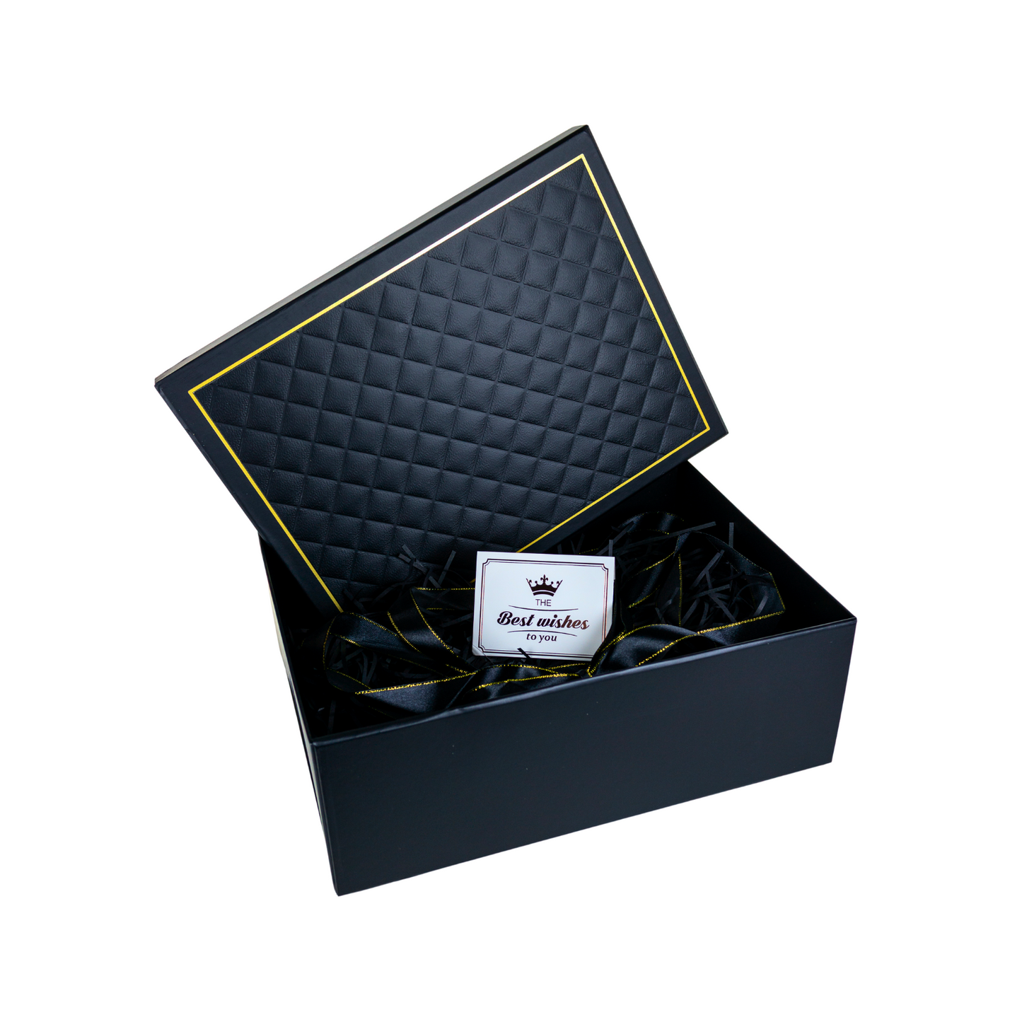 Gift Box Caja Para Regalos Con Tapa Y Cinta Talla XL Negro