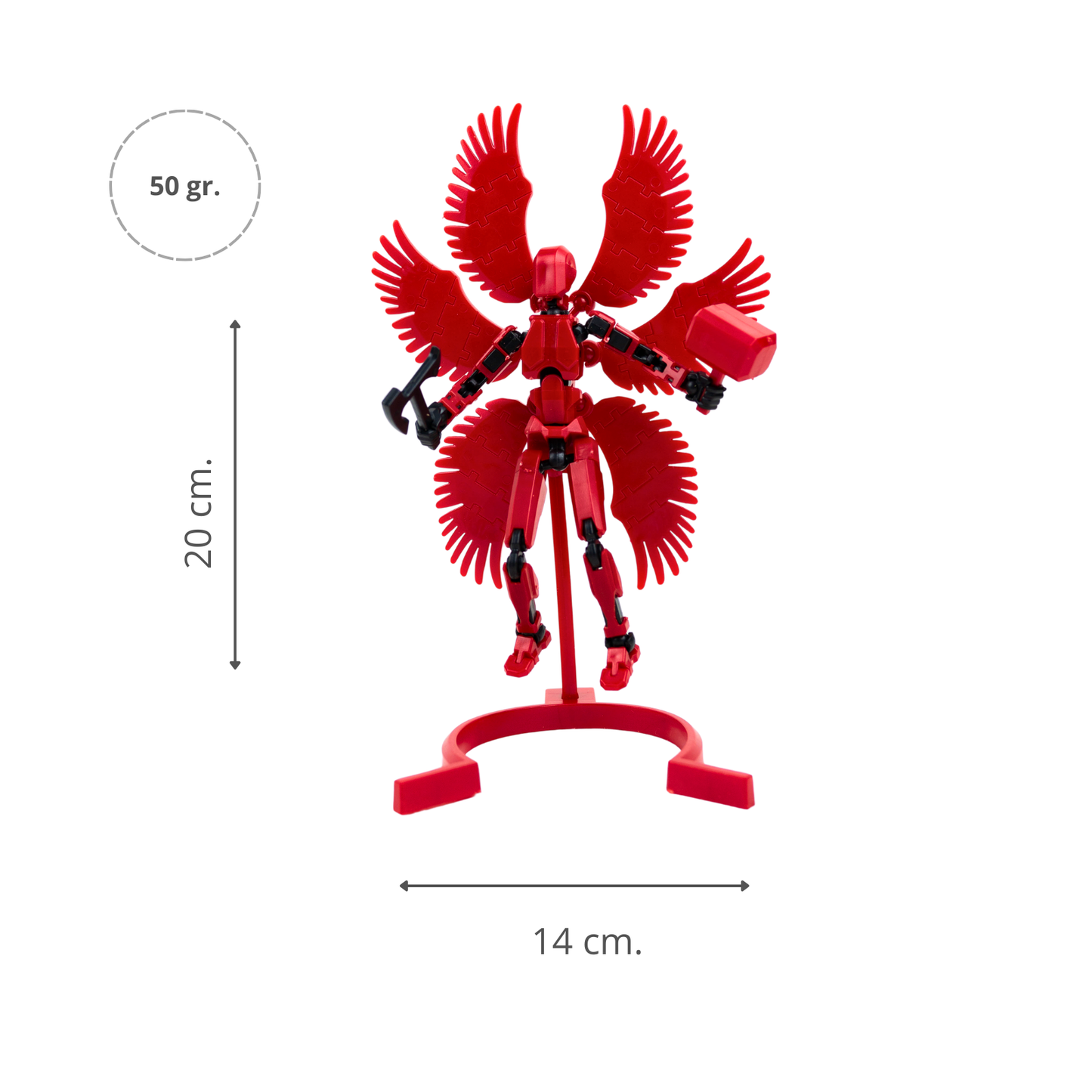 Figura de Acción Articulado Dummy 13 DIY Rojo