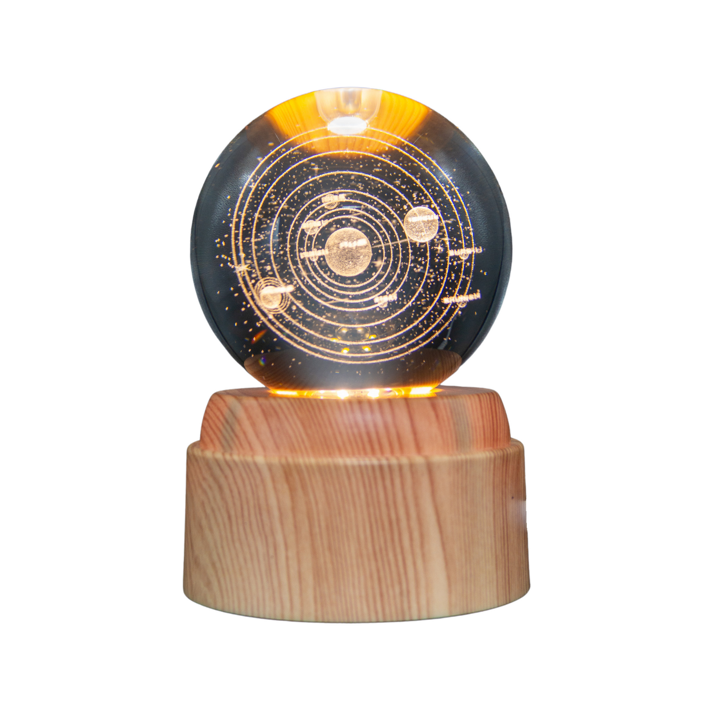Lámpara Bola de Cristal LED Giratoria Sistema Solar