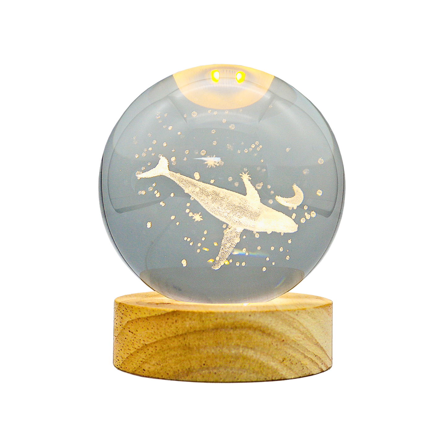 Lampara Bola De Cristal LED Ballena
