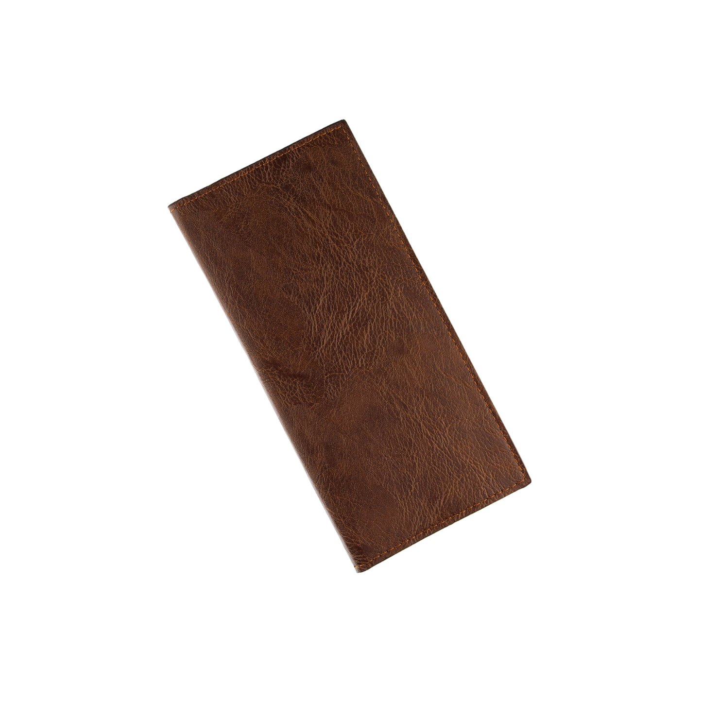 Billetera Tarjetera De Hombre Larga Ecocuero Café