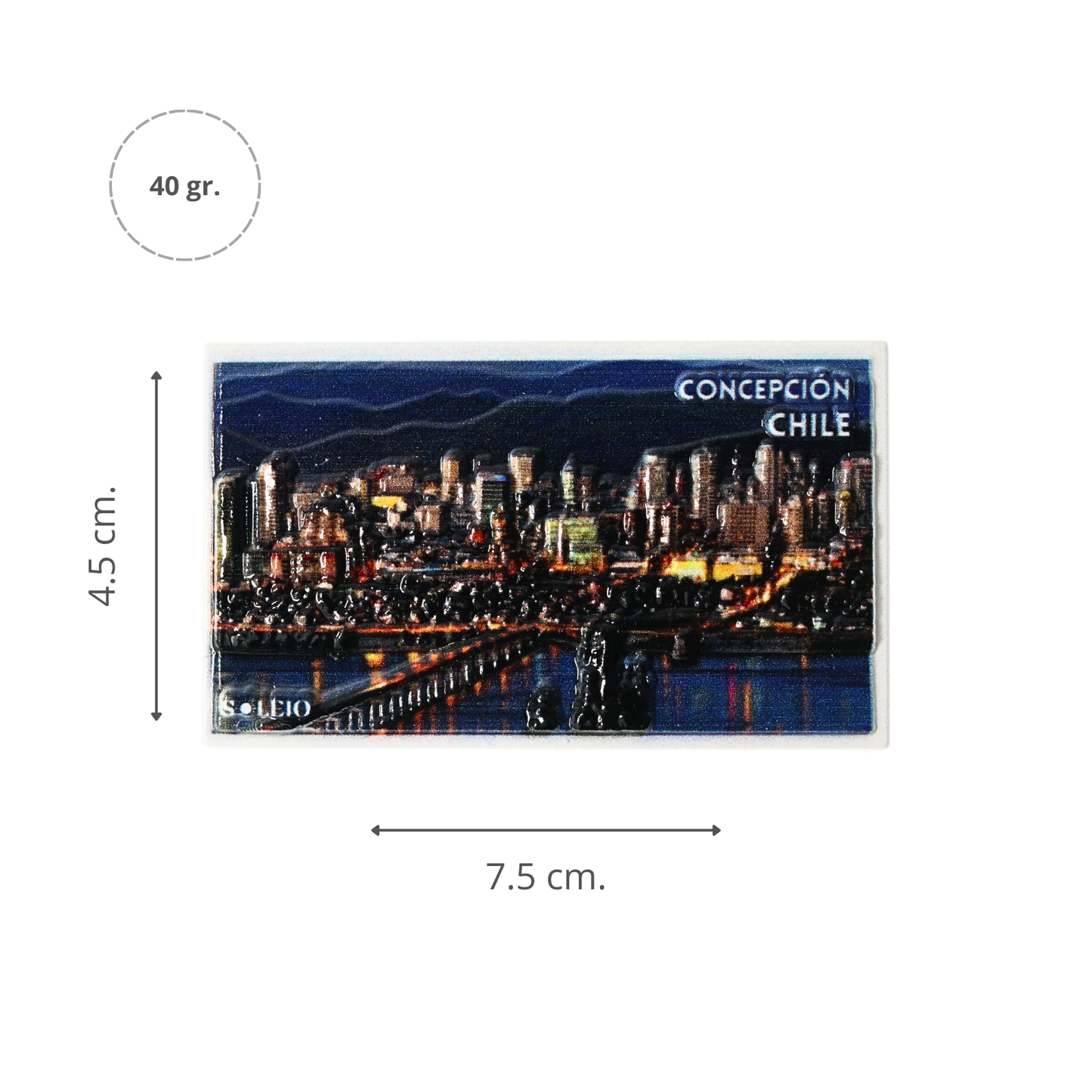 Imán Decorativo Resina 3D Concepción