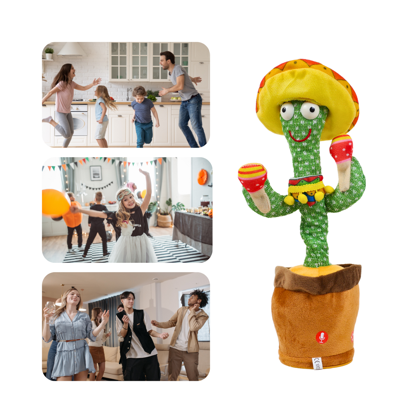 Cactus Bailarín Imita Voz Musical Juguete Felpa Mexicano