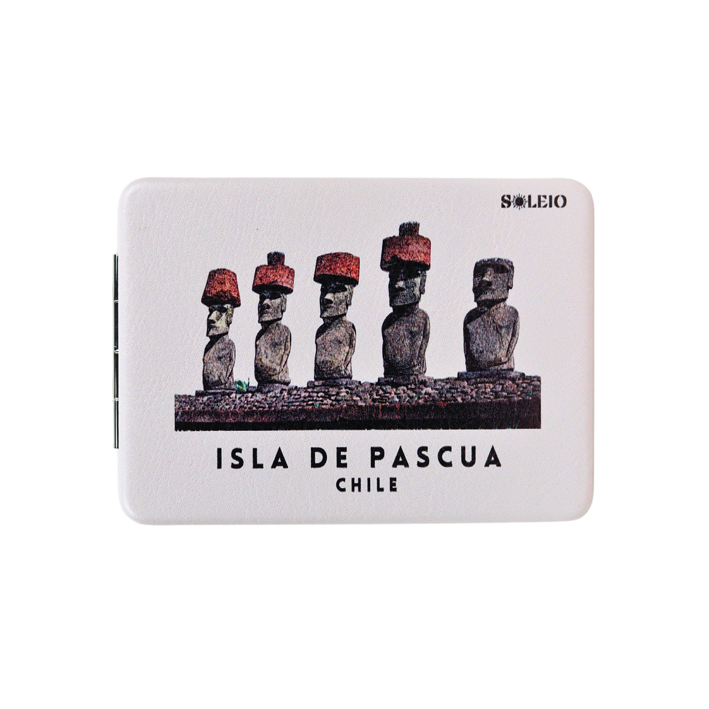 Espejo De Cartera Plegable Souvenir De Chile Isla de Pascua