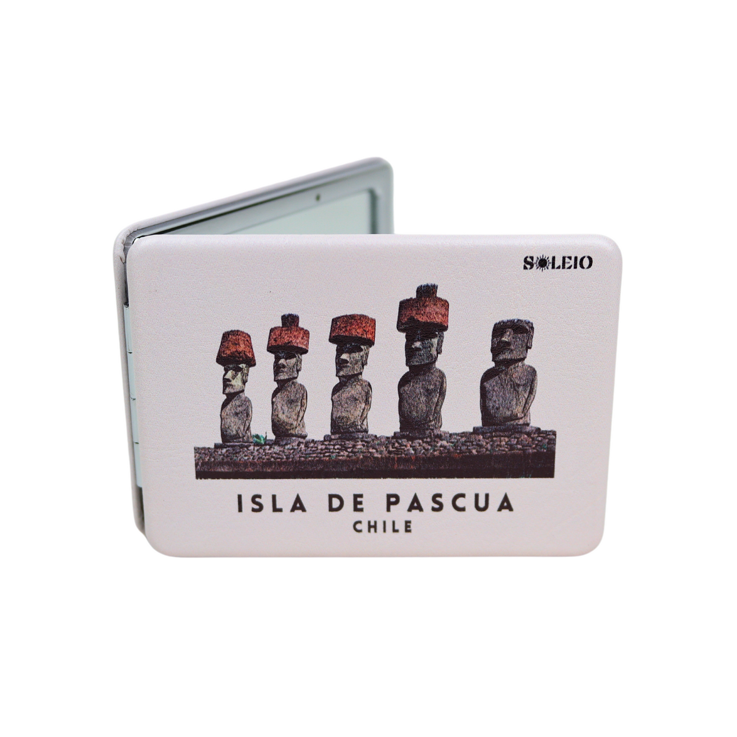 Espejo De Cartera Plegable Souvenir De Chile Isla de Pascua
