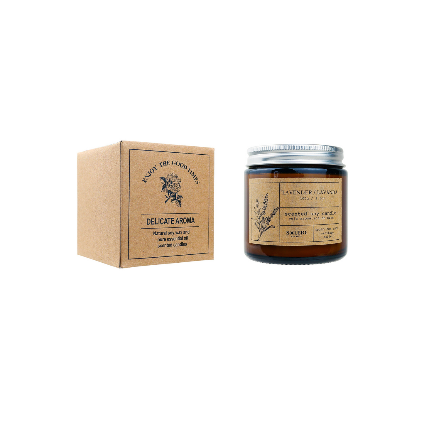 Vela Aromática Soya Lavanda