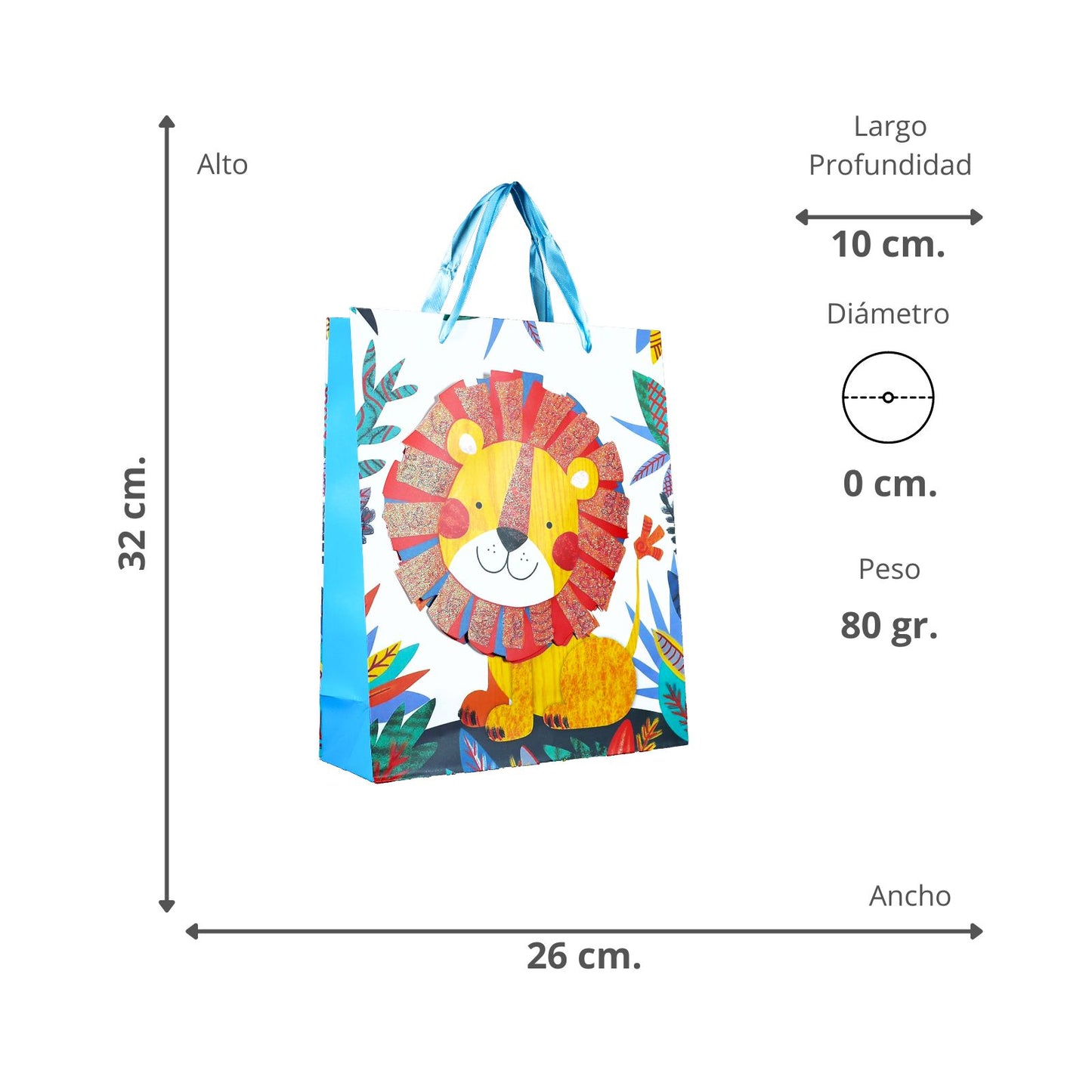 Bolsas De Regalo 32 X 26 X 10 León