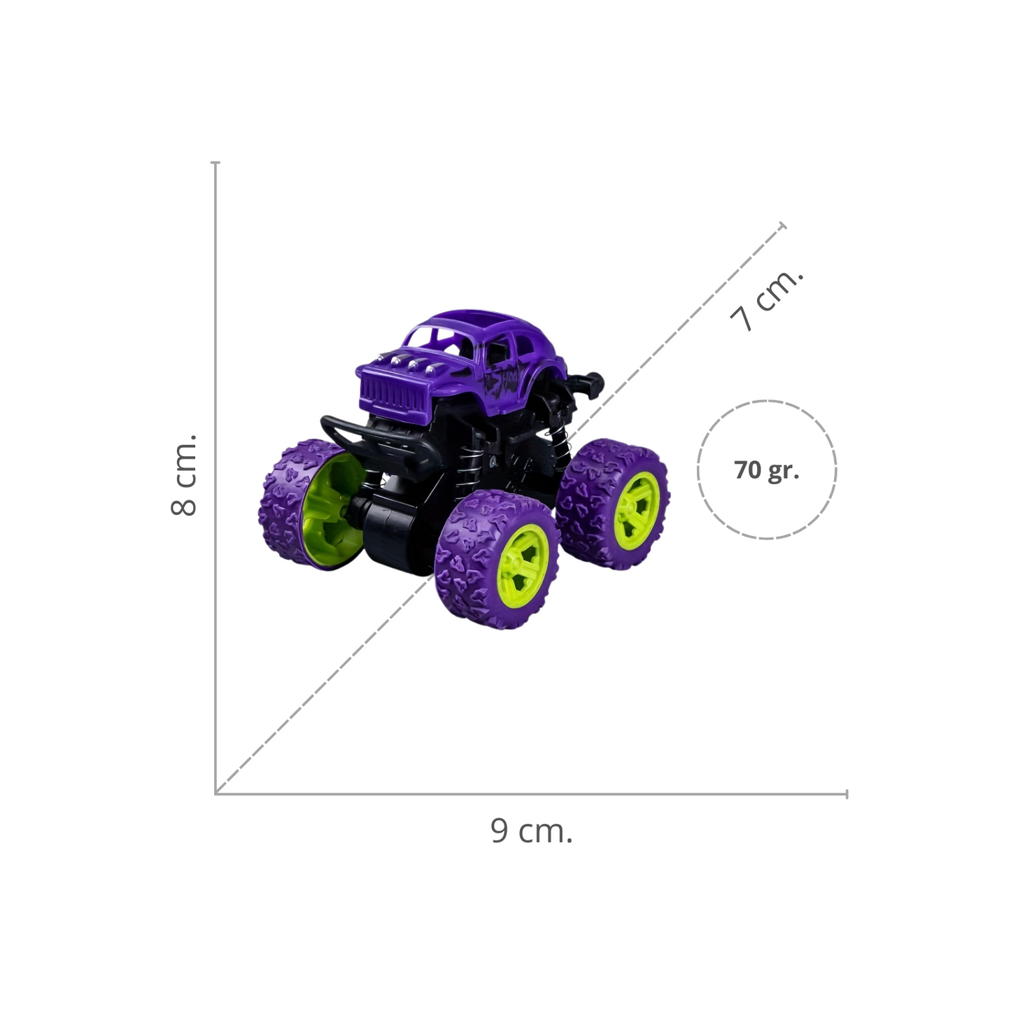 Juguete Camión de Fricción 4x4 Todo Terreno Morado