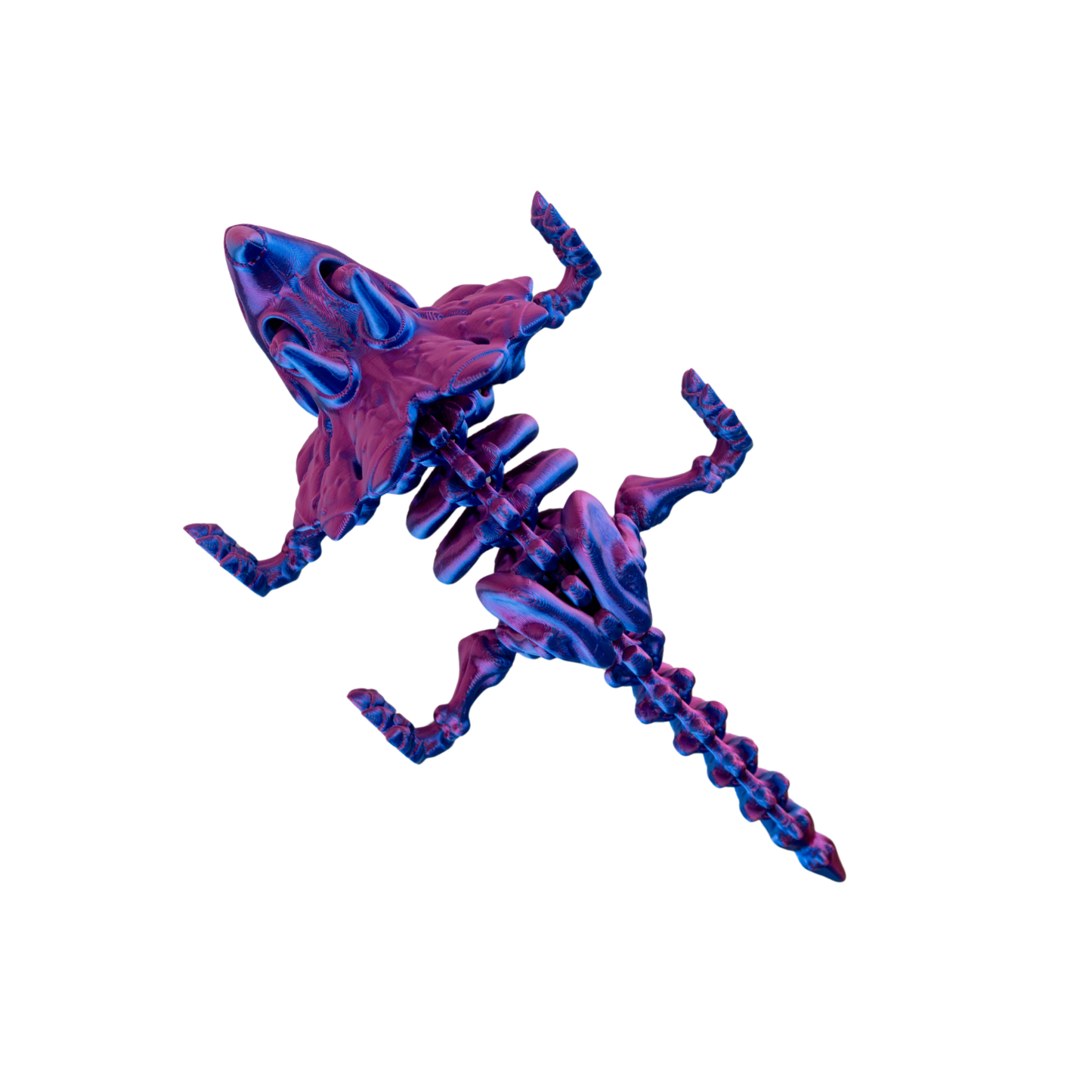 Juguete Dinosaurio Triceratops Tornasol Impresión 3D Morado