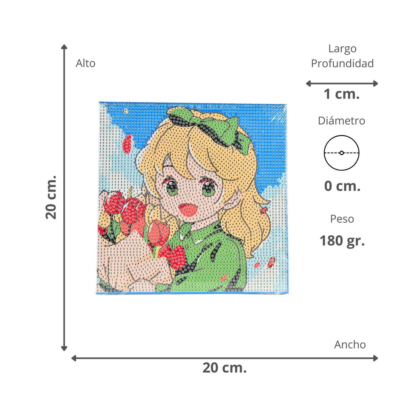 Pintura Diamante Tulipan Niña Rubia