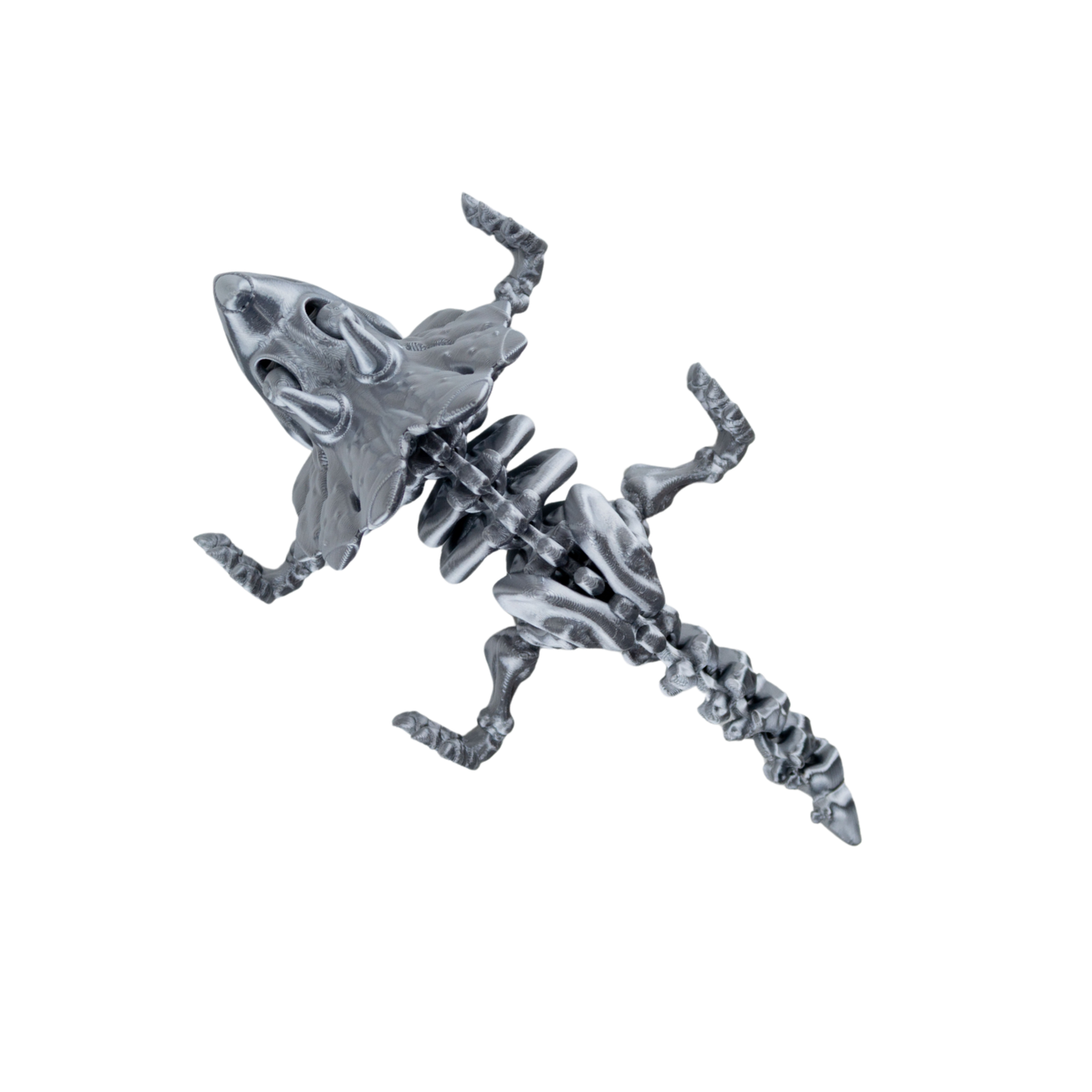 Juguete Dinosaurio Triceratops Tornasol Impresión 3D Plateado