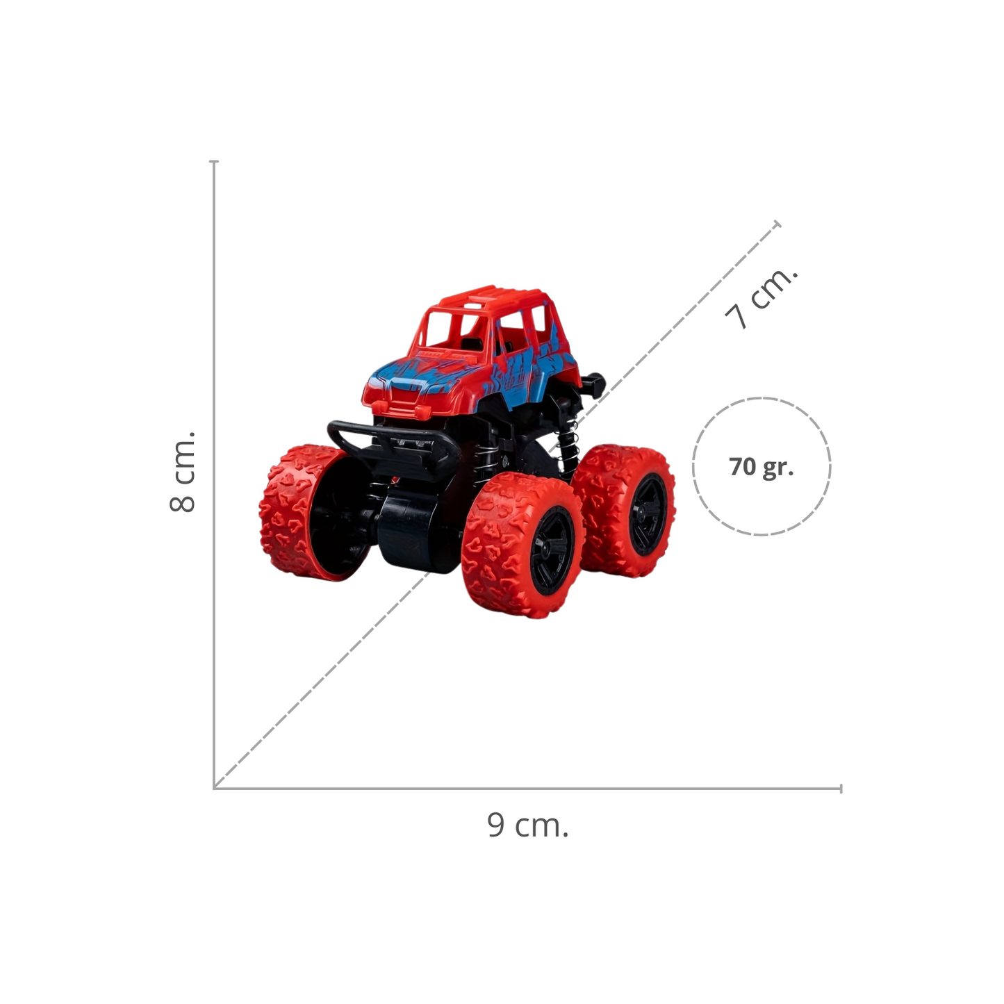 Juguete Camión de Fricción 4x4 Todo Terreno Rojo