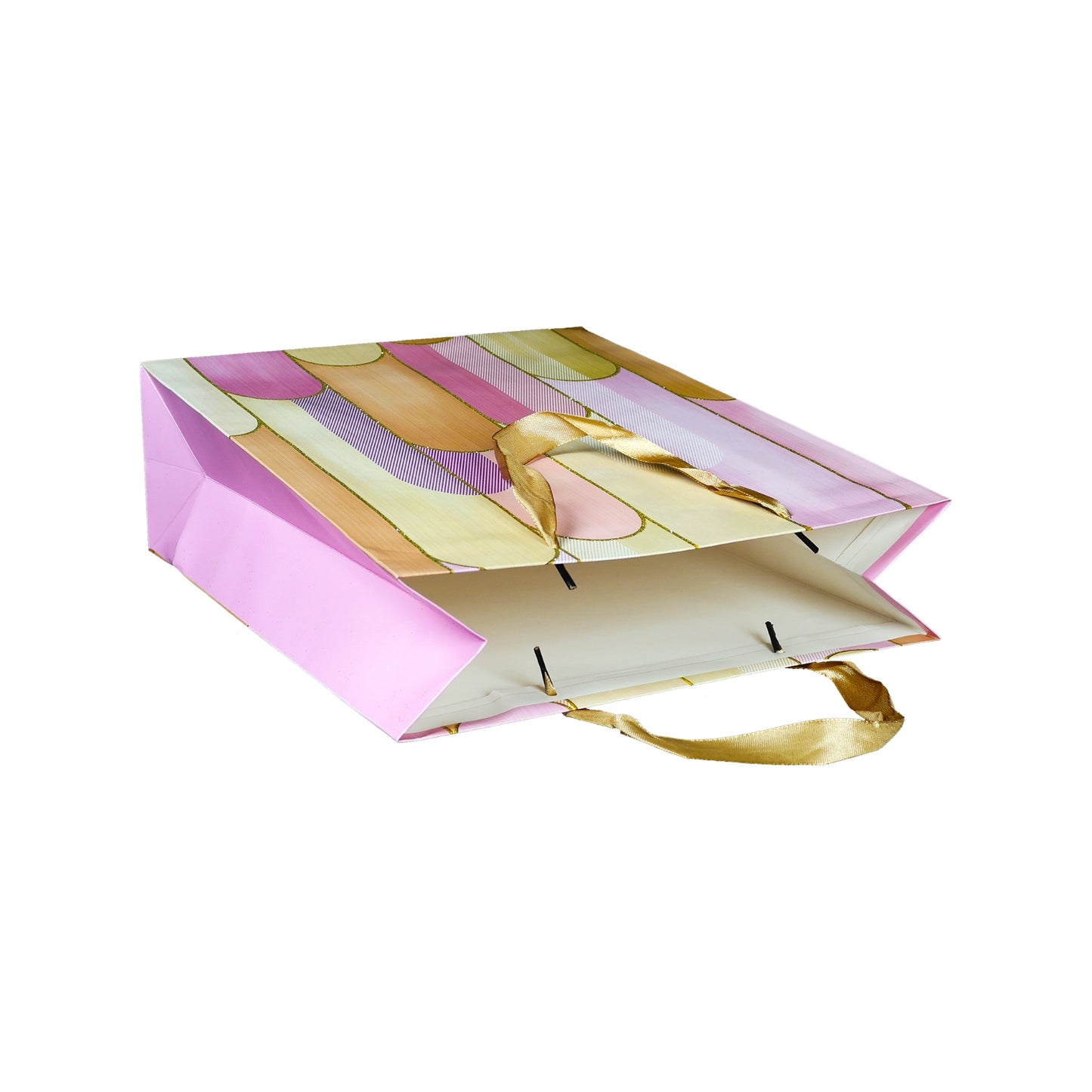 Bolsas De Regalo Diseños Con Brillos 32 X 26 X 10 - Rosa