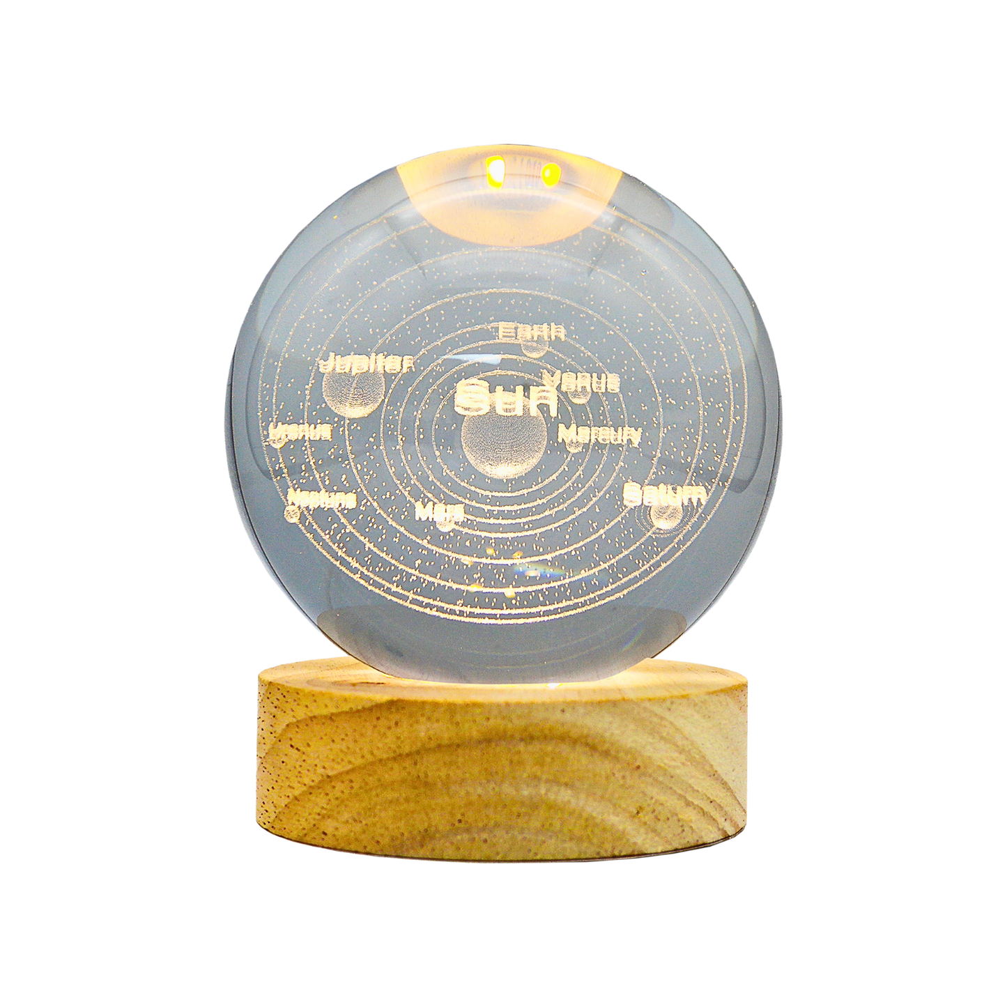 Lampara Bola De Cristal LED Sistema Solar