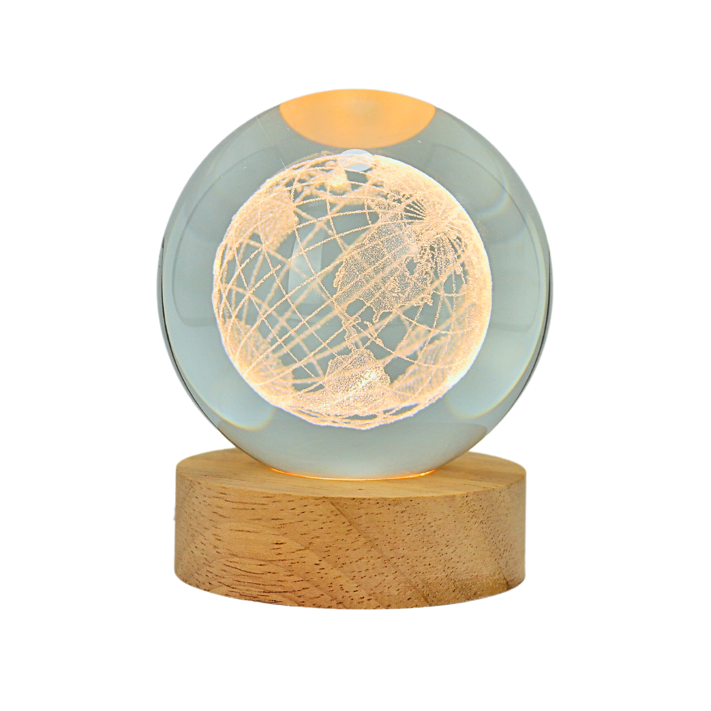 Lampara Bola De Cristal LED Globo Mundo