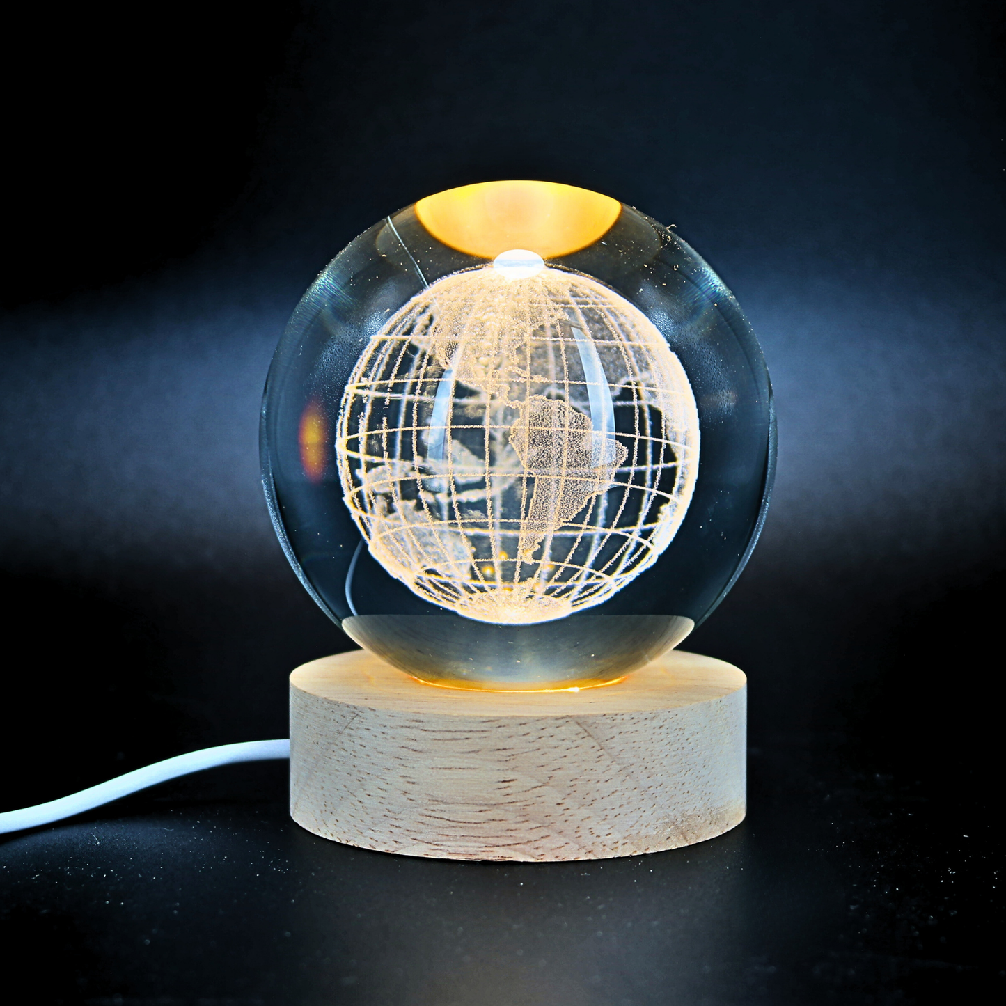 Lampara Bola De Cristal LED Globo Mundo