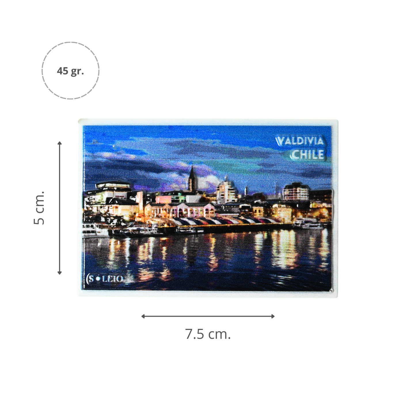 Imán Decorativo Resina 3D Valdivia
