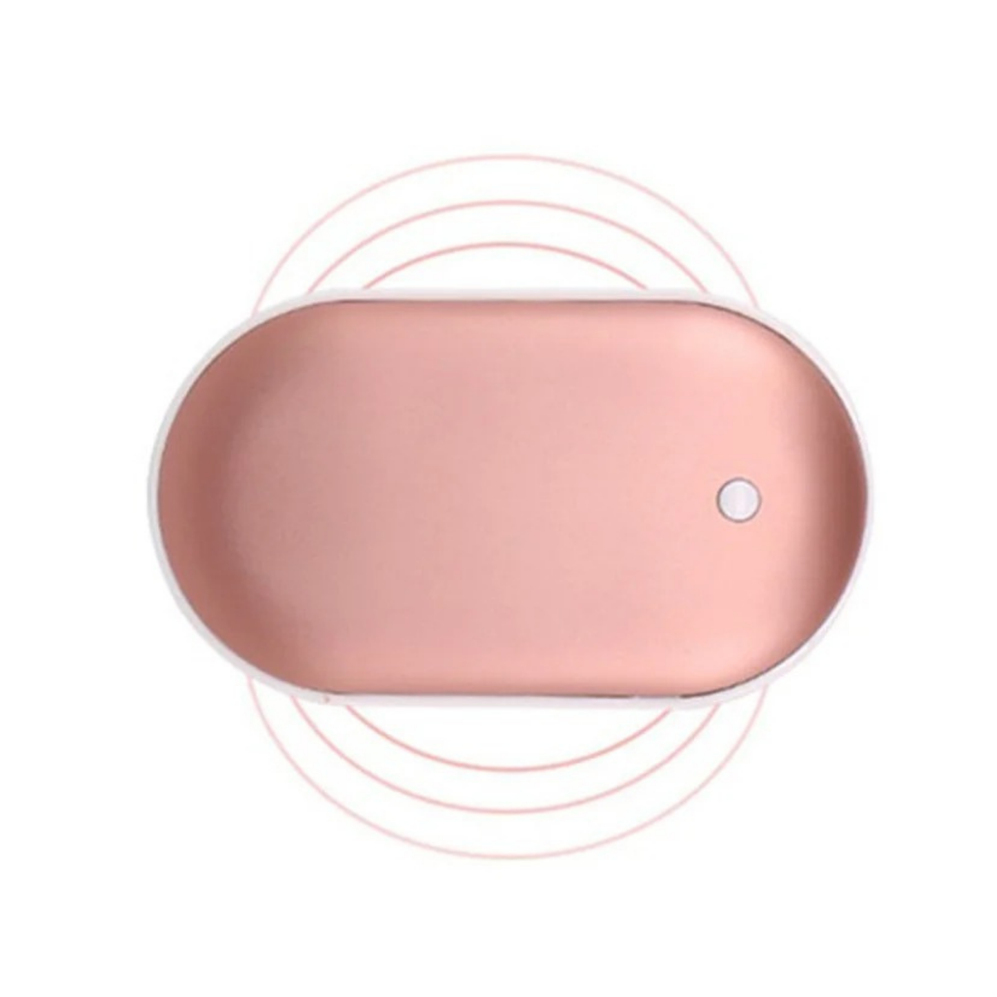 Calentador De Manos Portátil Powerbank Recargable Plateado
