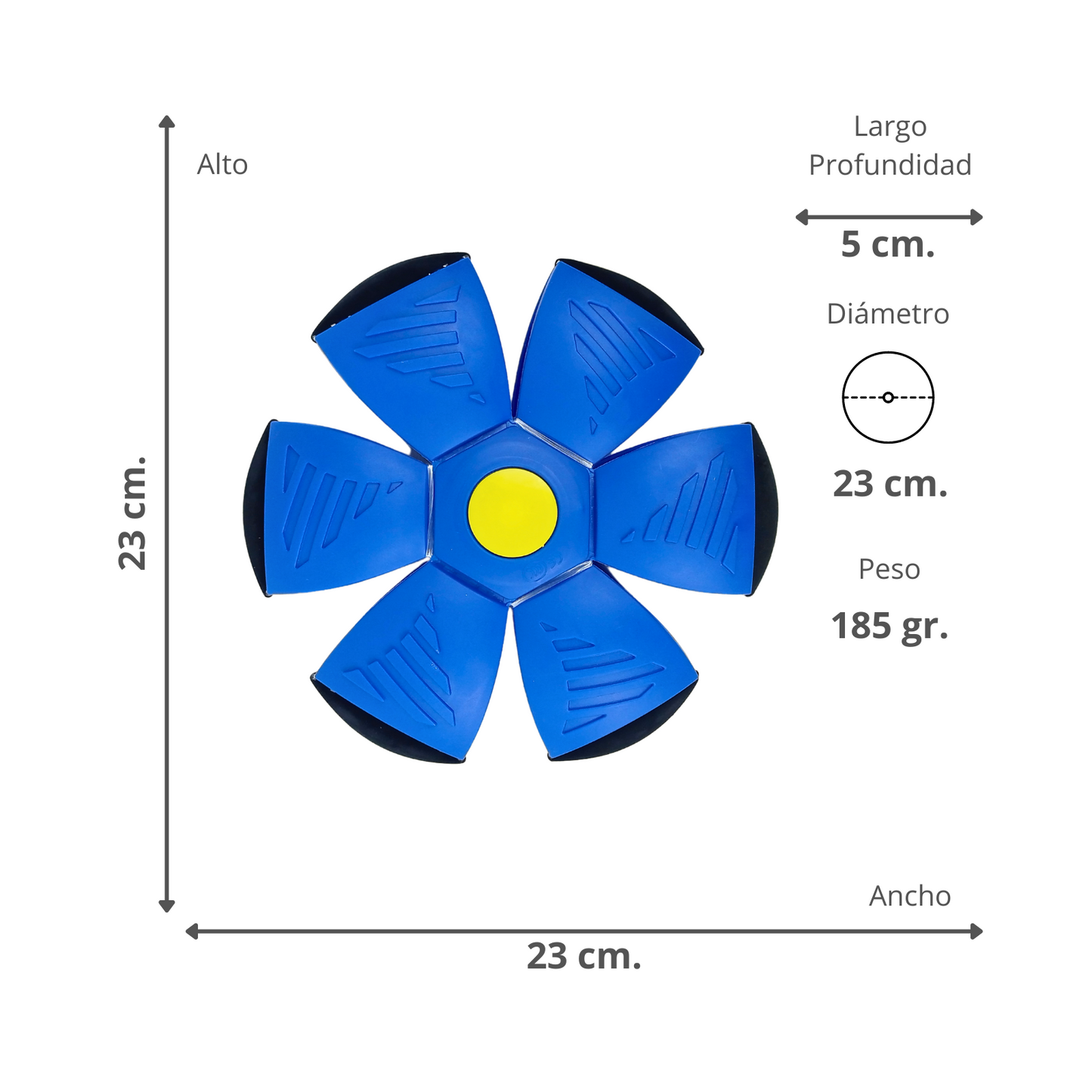 Frisbee Pelota Mágica Con Luz Led Azul