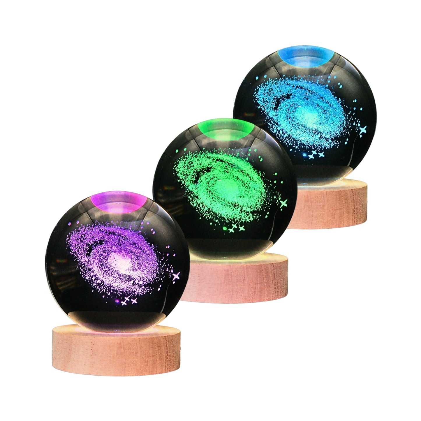 Lampara Bola De Cristal LED RGB Colores Galaxia