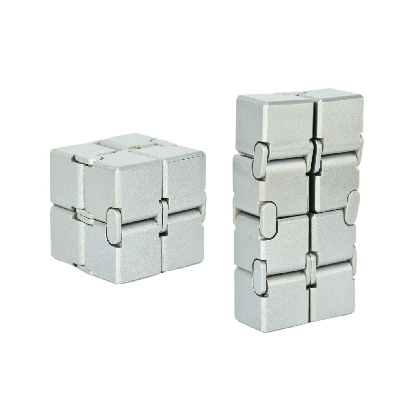 Juguete Fidget Cube Infinito Anti Estrés Plata