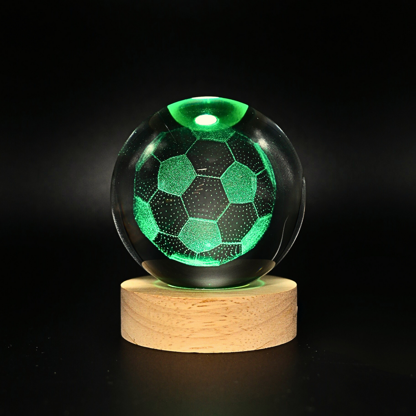 Lampara Bola De Cristal LED RGB Colores Futbol