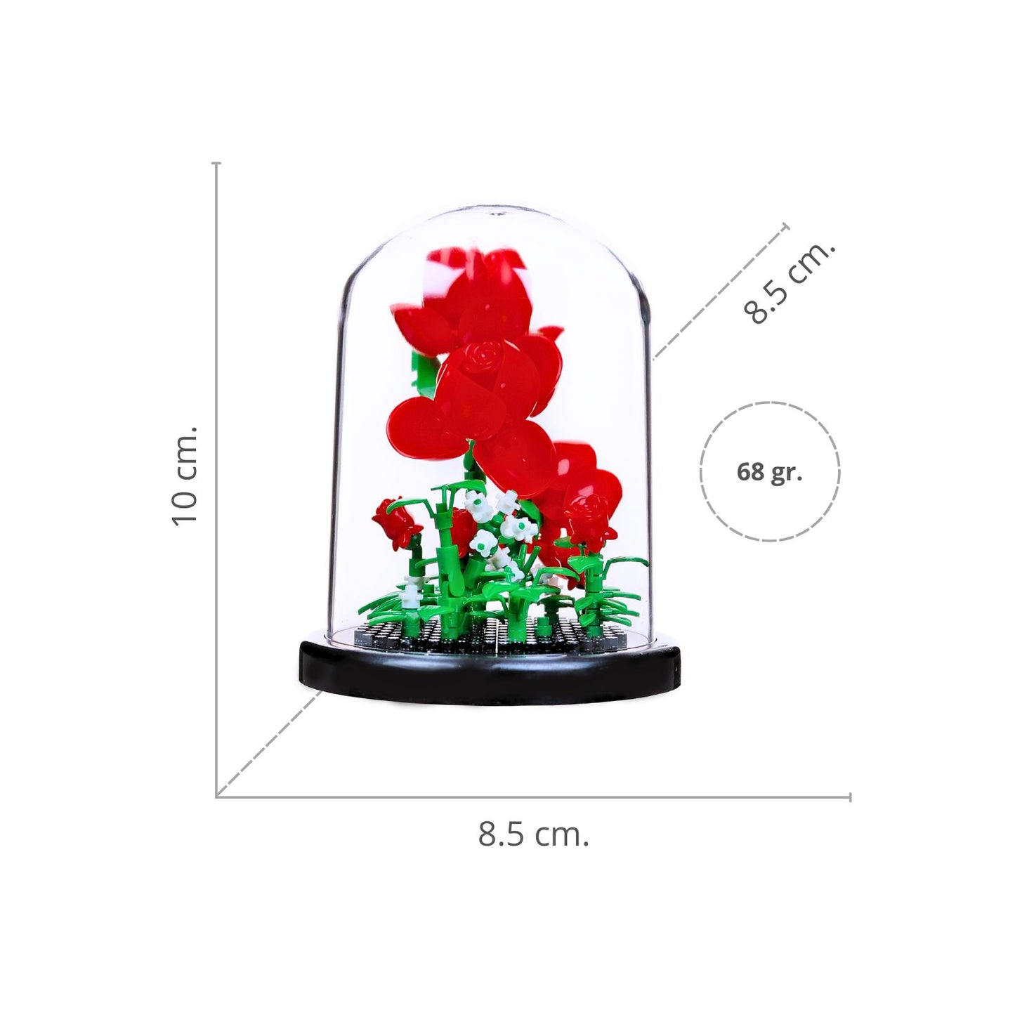 Juguete Bloques De Construcción Flores Diy Bricolaje Rosa