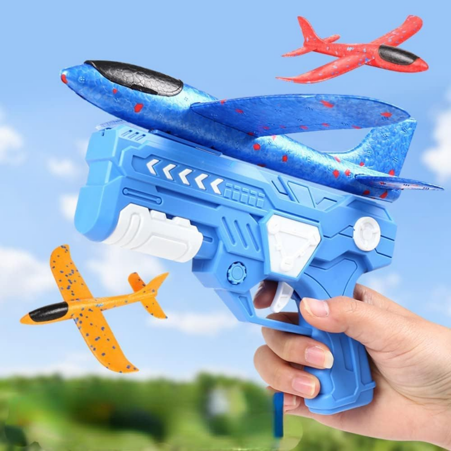 Juguete Lanzador De Aviones De Espuma Rojo