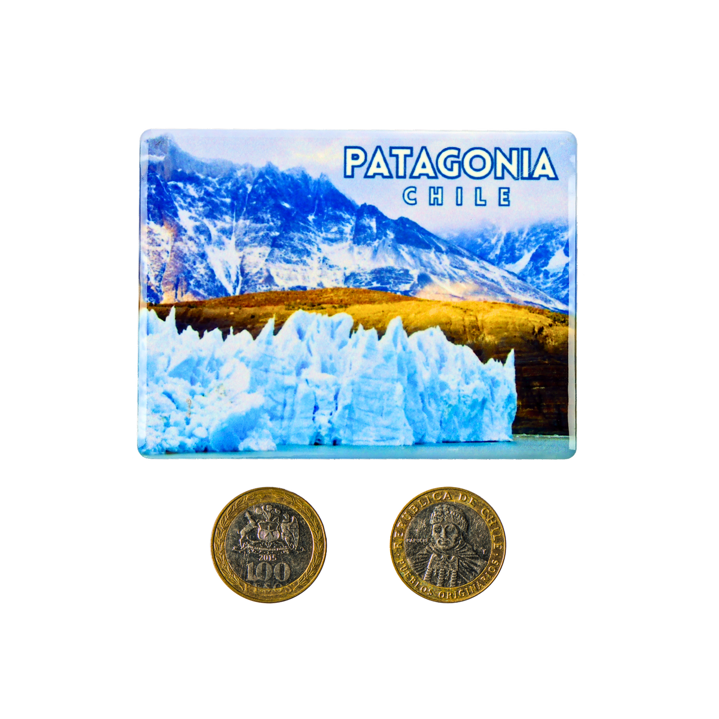 Imán Cerámico Liso Souvenir de Chile Patagonia