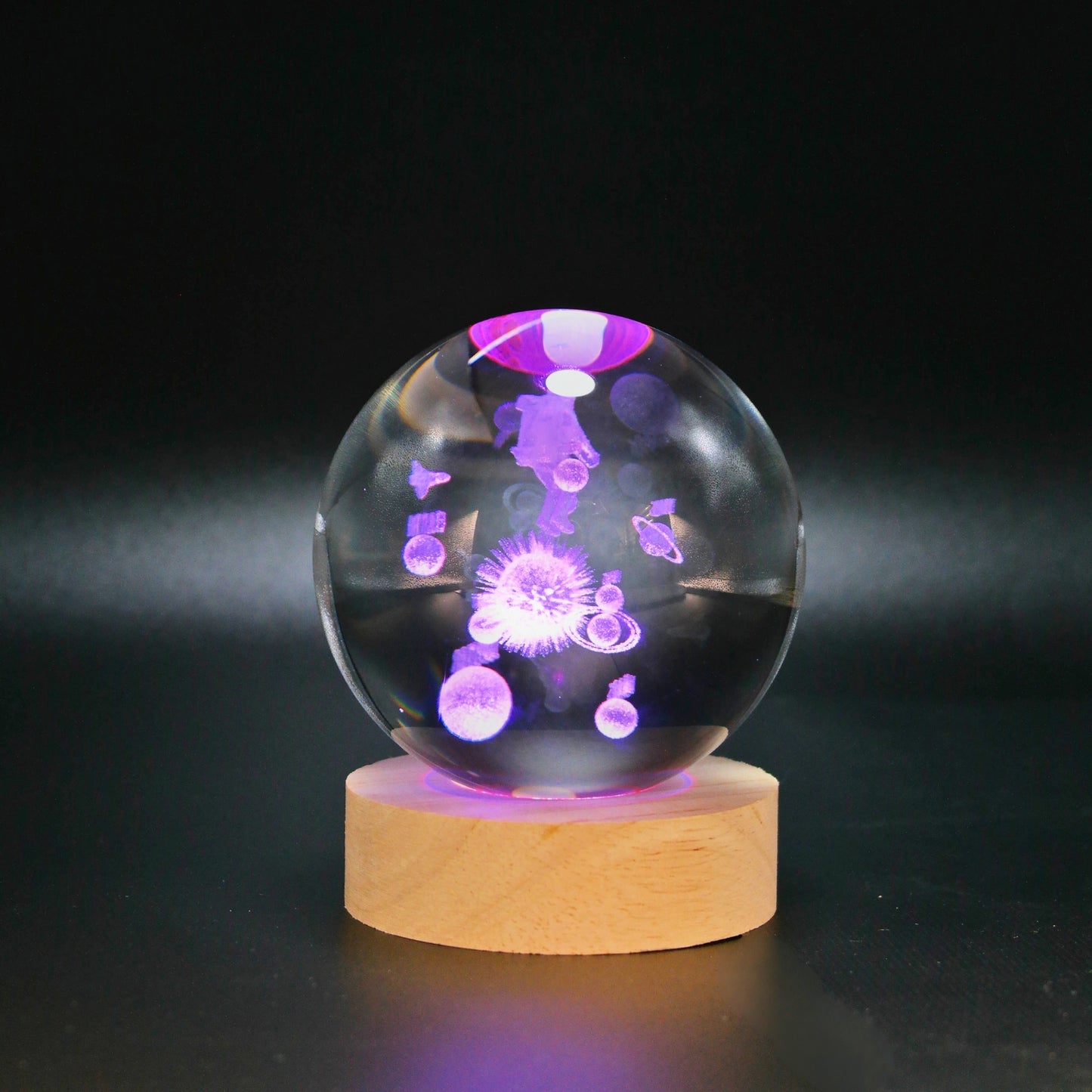 Lampara Bola De Cristal LED RGB Colores Astronauta
