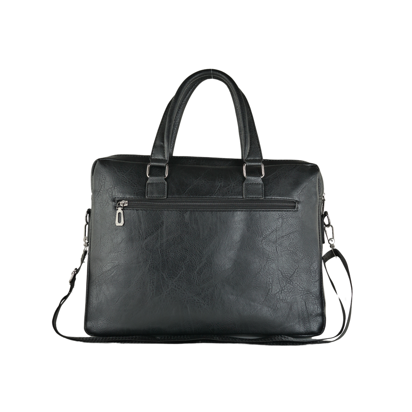 Maletín Notebook Eco Cuero Boston Vintage Negro
