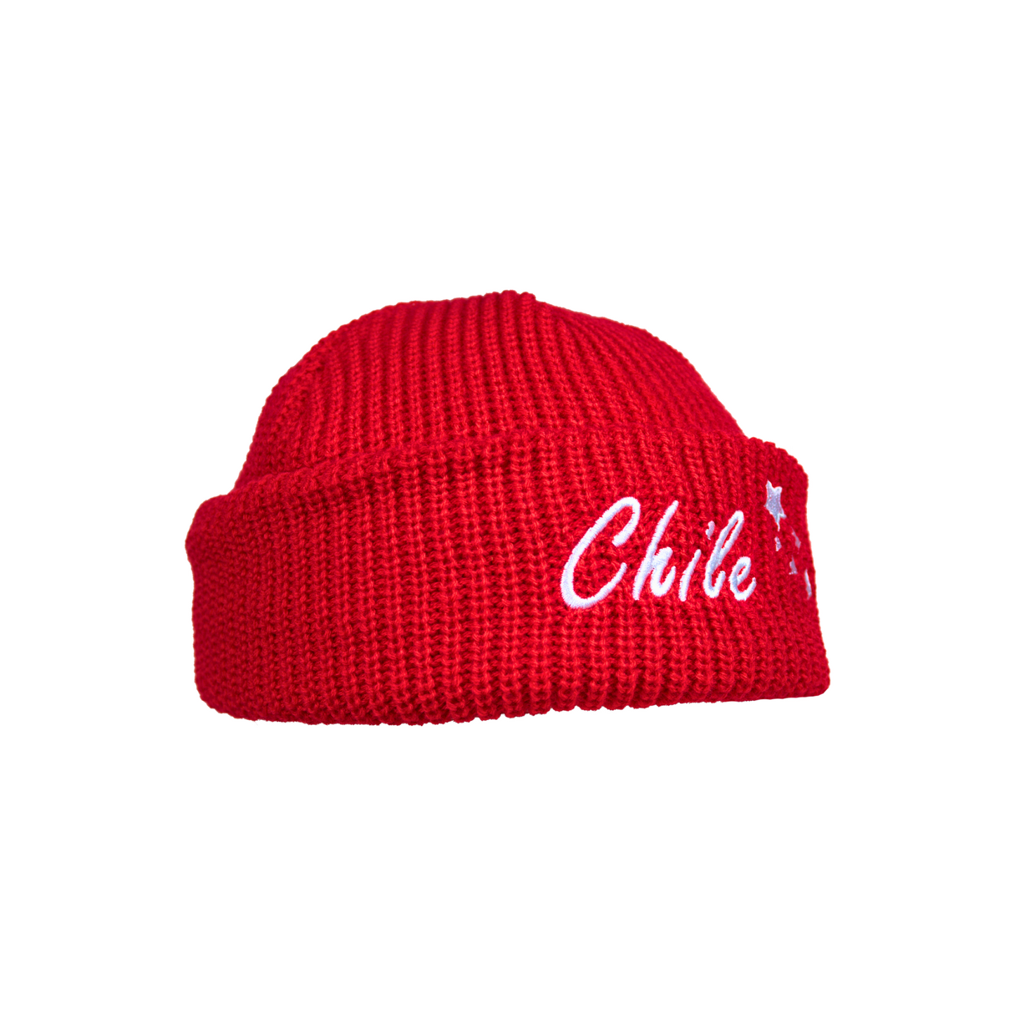 Gorro Beanie Bordado De Chile Rojo Estrella