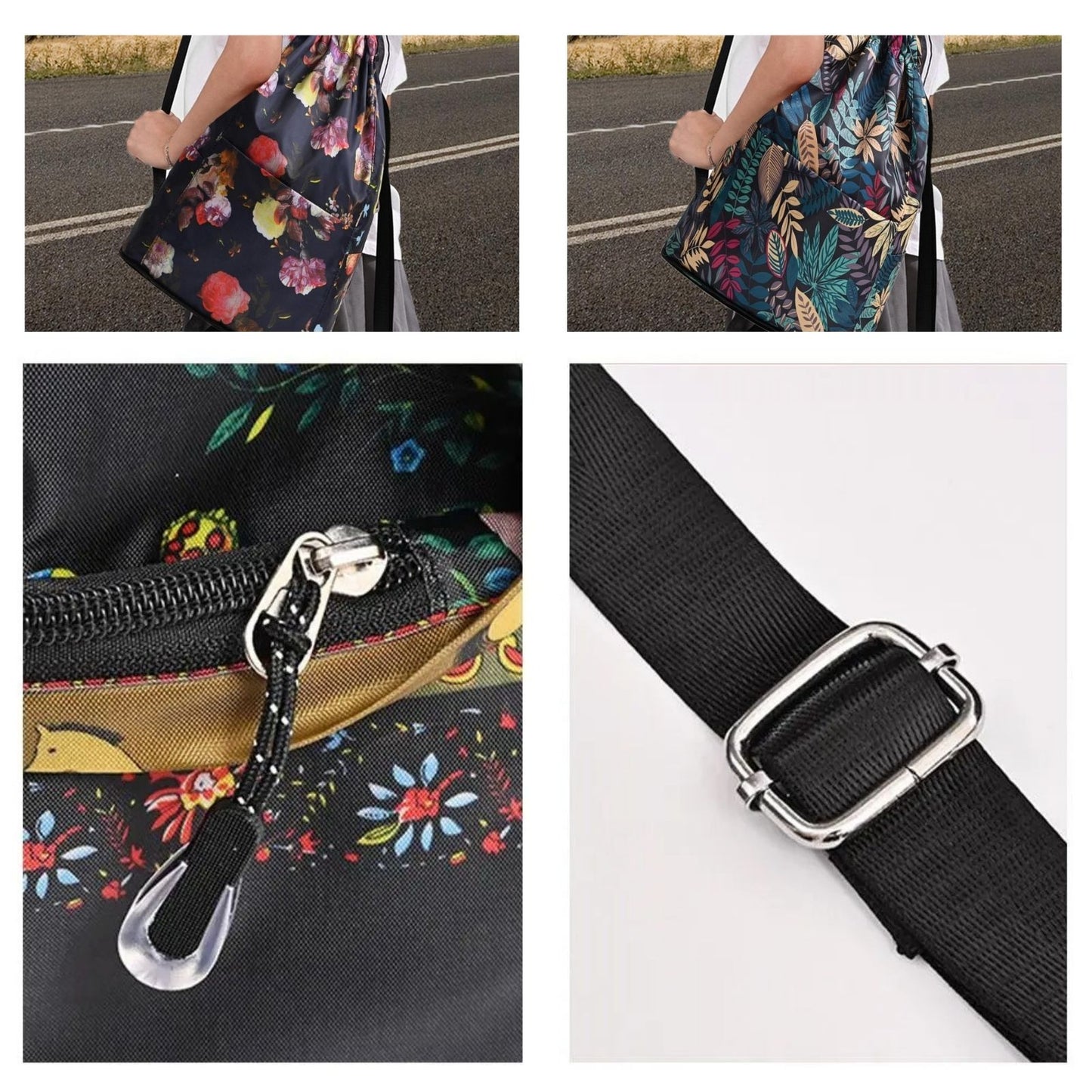 Mochila Plegable impermeable Multiuso Flores