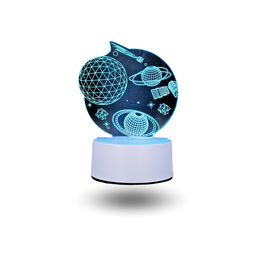 Lámpara Led RGB visualización 3D Universo
