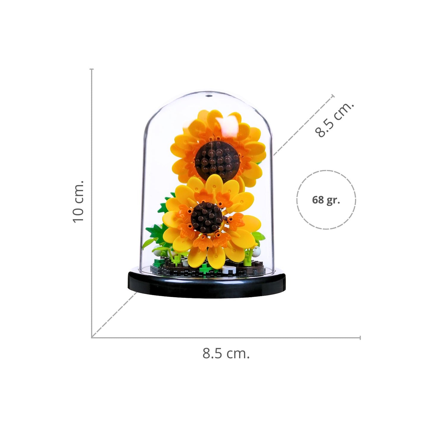 Juguete Bloques De Construcción Flores Diy Bricolaje Girasol
