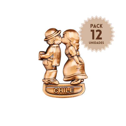 Pack 12 Imanes Color Cobre Pareja Huasos