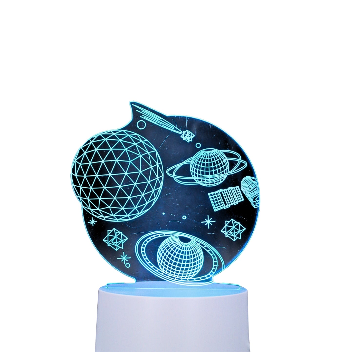 Lámpara Led RGB visualización 3D Universo