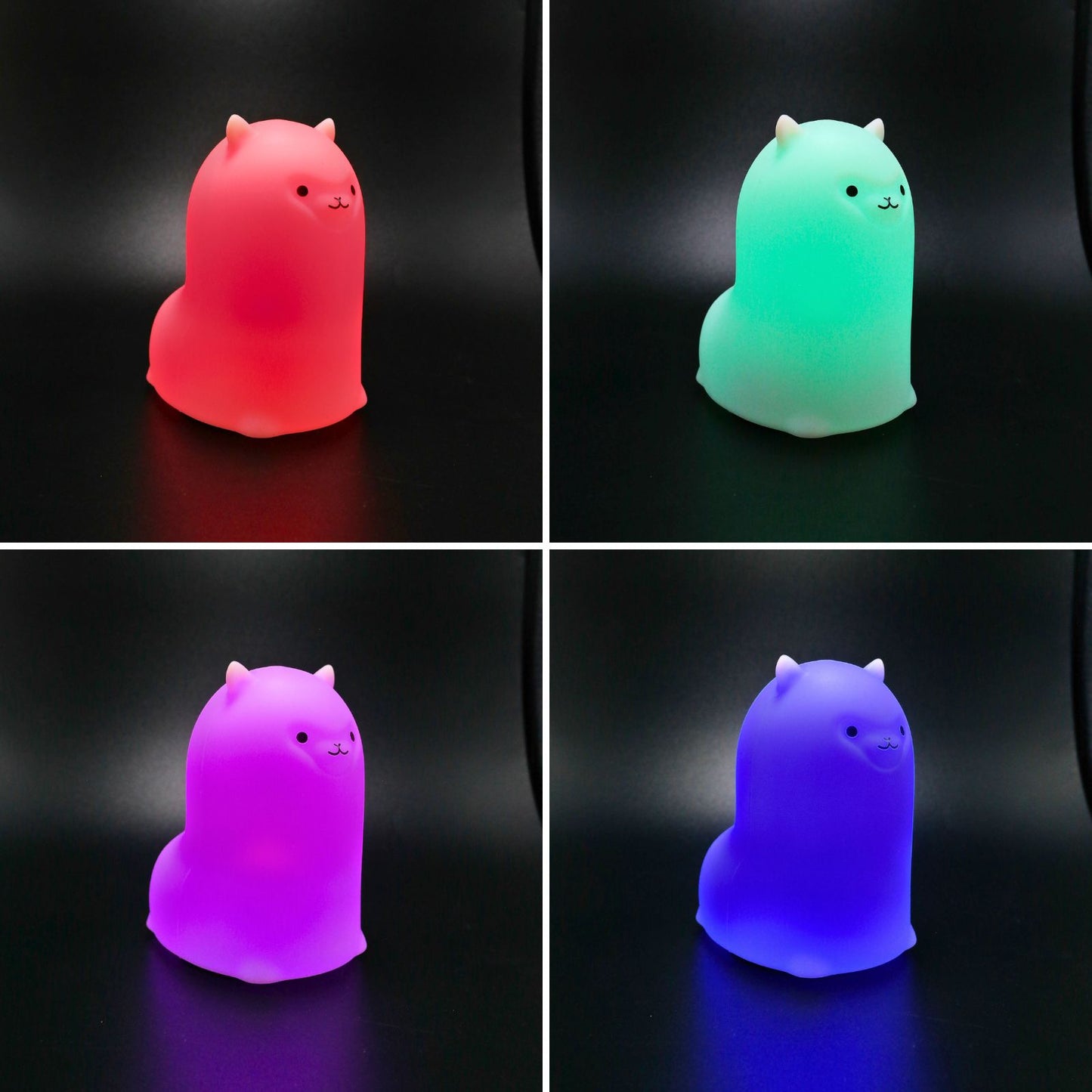 Lámpara de Noche de Silicona LED RGB Squishy Alpaca