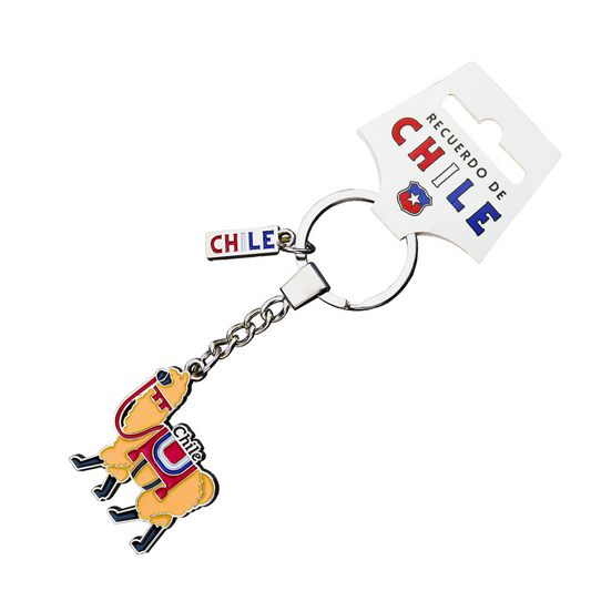 Llaveros Plateados Diseños De Chile Llama