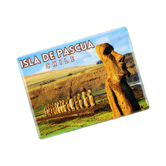 Imán Cerámico Liso Souvenir de Chile Isla de Pascua